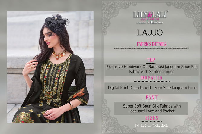 Lajjo By Lily And Lali Banarasi Jacquard Silk Readymade Suits Wholesale Online